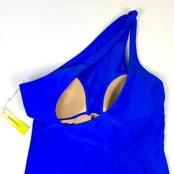 Summersalt One-Shoulder Blue One Piece - Picture 6 of 8